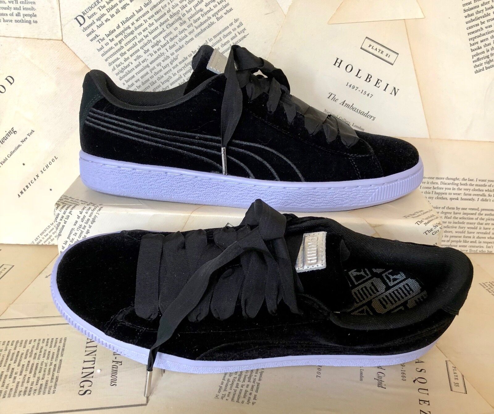 Año Nuevo Lunar capital colección NEW Puma black Velvet Ribbon Lace Sneakers 41/ 10 | eBay