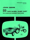 John Deere 80 Dump Cart Garden Tractor Operators Manual