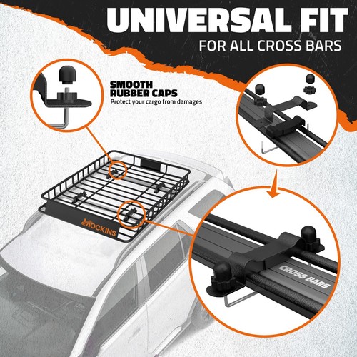 Mockins Rooftop Cargo Carrier Basket - Adjusts from 35-50"L x 36"W x 4"H - Picture 5 of 9