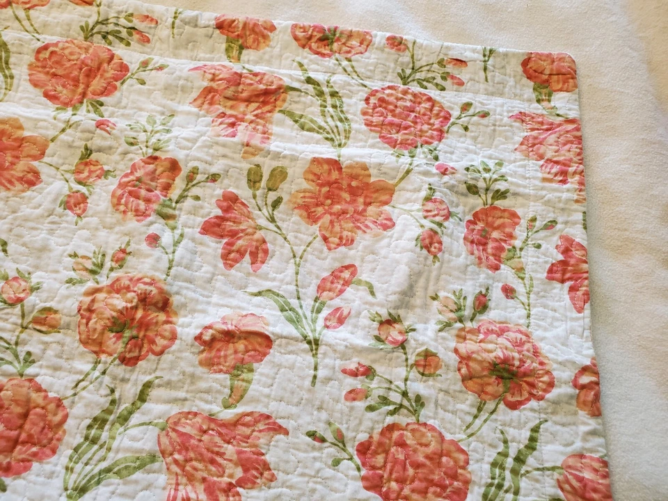 Travesseiro padrão Laura Ashley farsa coral/rosa/verde floral gasto núcleo de casa de campo - Imagem 4 de 4