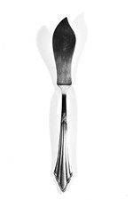 WMF F&auml;chermuster Butter- Pastetenmesser ? &deg; versilberter Vorleger &deg;
