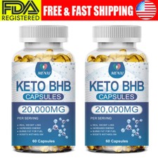 120PCS Keto BHB Capsules Weight Loss Diet Pills Burner Detox Dietary Supplement