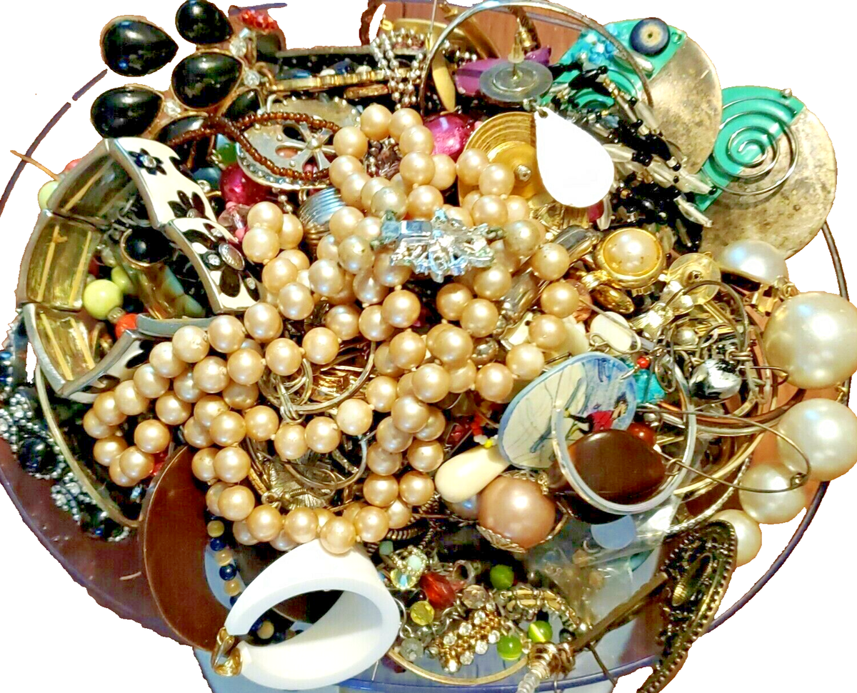 Jewelry LB WEARABLE Bulk Lot Estate Vintage to Modern Costume- LOOK-58E7