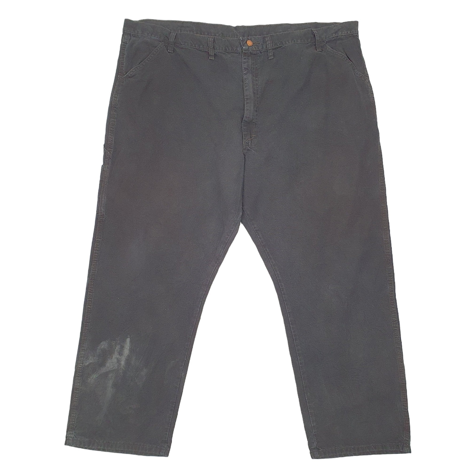 RUSTLER Carpenter Workwear Trousers Cotton Black Mens W48 L30 image 2