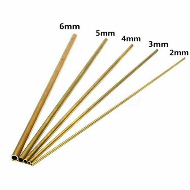Brass Tube Pipe Tubing Round Inner 2mm 3mm 4mm 5mm 6mm Long 300mm Wall 0.5mm
