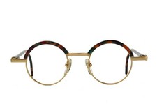 Club LA 5212 Small 42 mm Round Combination Gold Metal Plastic Unisex Eyeglasses