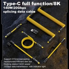 Durable Industrial Grade USBC to USBC Cable 140W 5A/20 Gbps/PD 3.1/Thunderbolt3