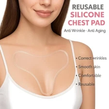 Reusable Silicone Chest Wrinkle Pad – Transparent Anti-Aging Decollete Patch