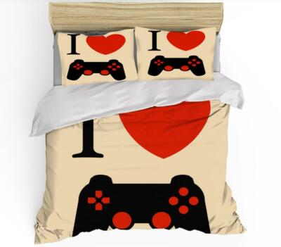 3D Herz Gamepad ZHUC446 Bett Kissenbezüge Decke Bettdecke Abdeckung Set Zoe
