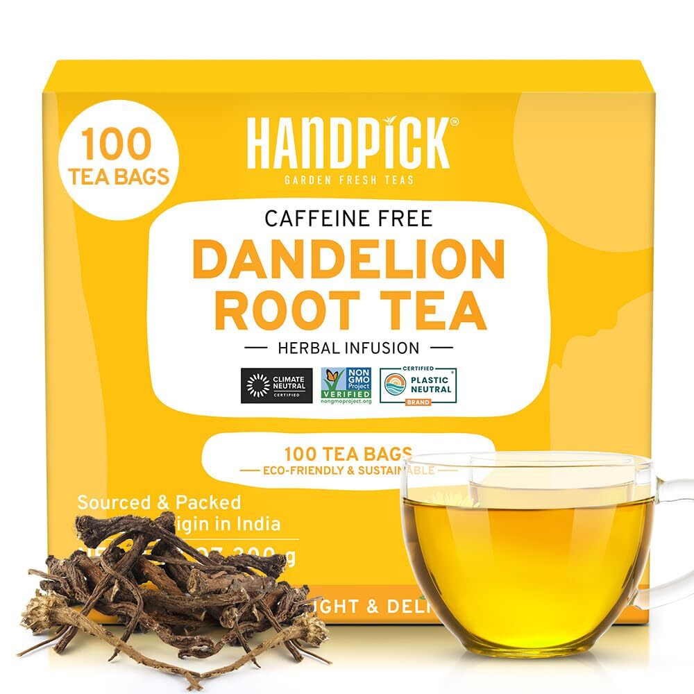 , Dandelion Root Tea Bags (100 Herbal Tea Bags) Caffeine-Free Herbal Blend | ...