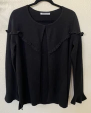 New Incashmere Women’s 100% Cashmere Cardigan In Black Size M