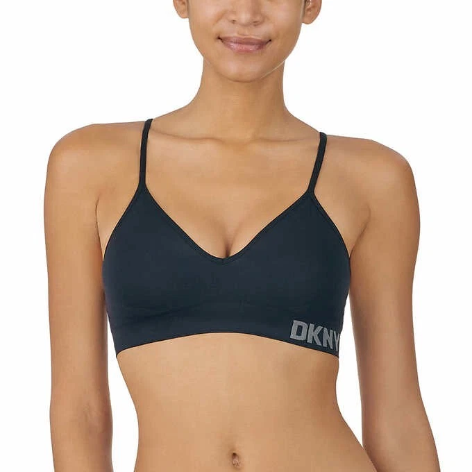 NWT DKNY Women's Seamless All Day Two Pack Bra Black/Pink Size Large $50 JJJ45 - Image 4 of 4
