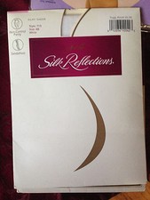 Exciting Vintage Hanes silk reflections white pantyhose size A B