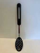 Vintage Bonny Slotted Spoon Black Nonstick Plastic Made in USA