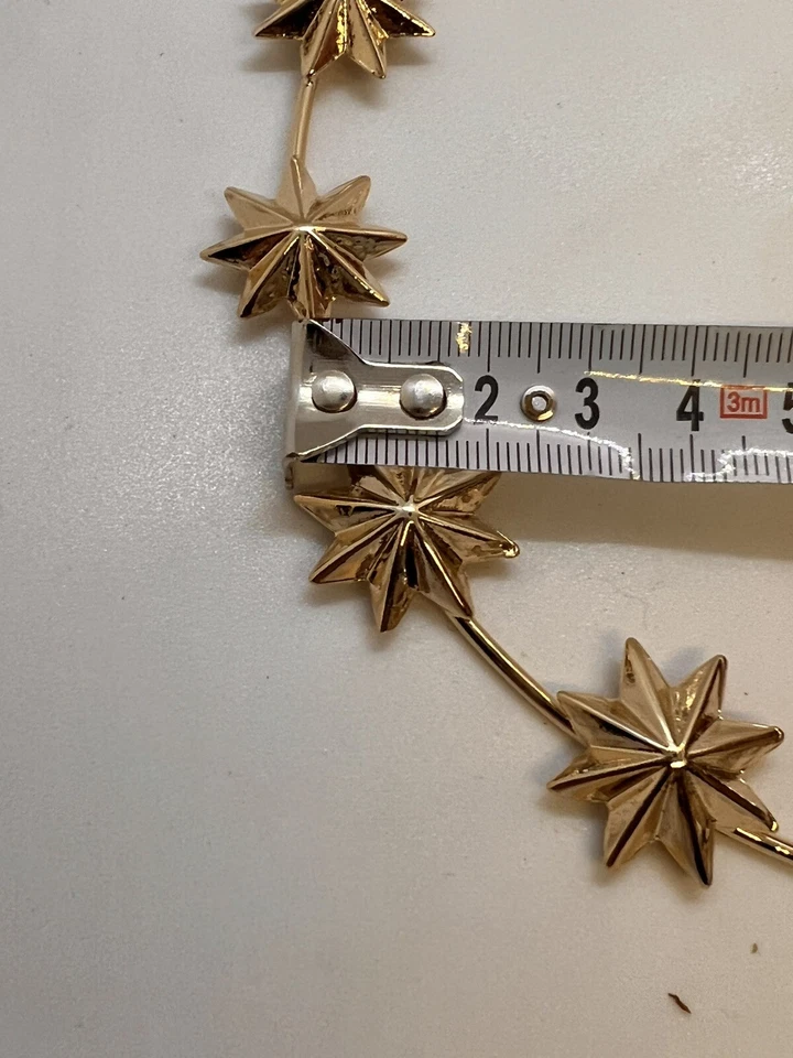 Stellario 15 cm metallo bagno Oro Madonna 12 stelle stars Aureola stellata - Immagine 3 di 4