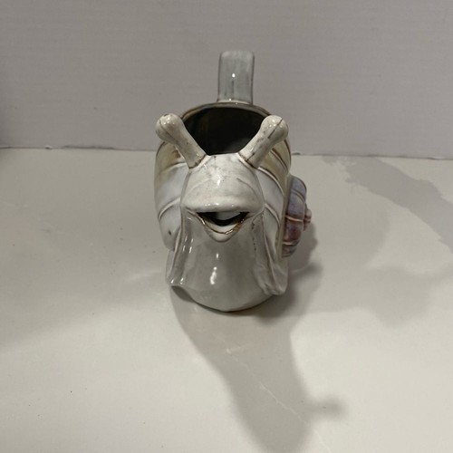 Creative Co-Op Steinzeug Tropfglasur Schneckenform Gießkanne Pflanzgefäß 8 3/4”x6” - Bild 2 von 5