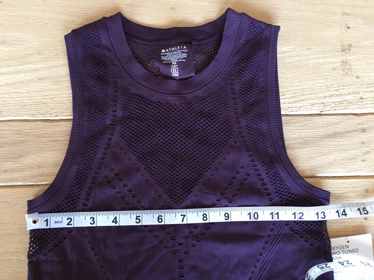 ATHLETA Womens New XS Purple Oxygen Two Toned Stretch