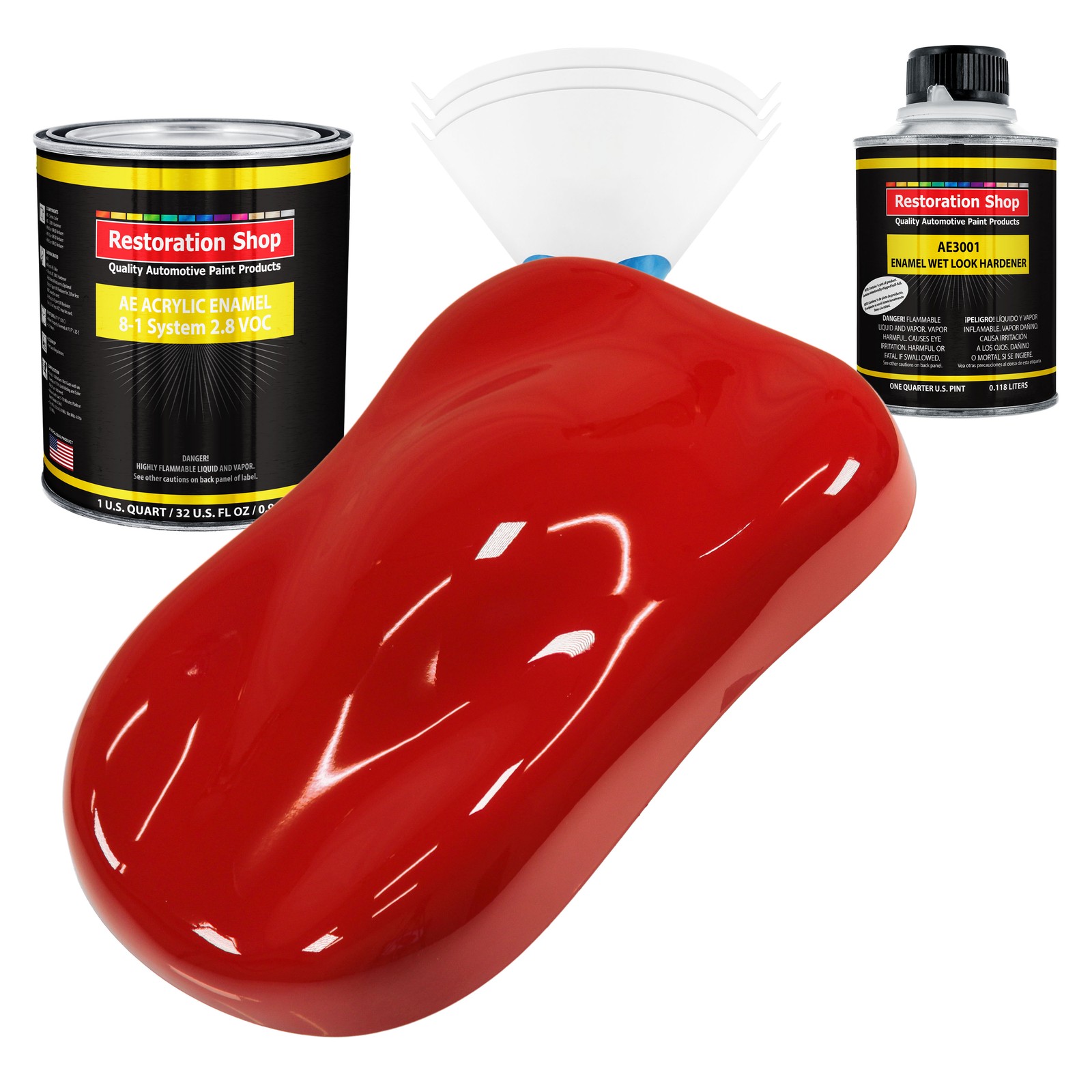 Restoration Shop Graphic Red Acrylic Enamel Quart Kit, Auto Paint