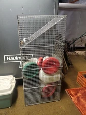 Extra large58x25x16 humane live trap for coyotes dogs w/ live bait compartment