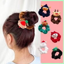 Cartoon Velvet Scrunchies Hair Ties For Women Girls Fashion Hair Accessories