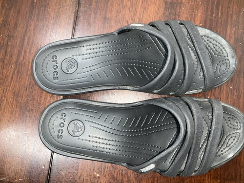 CROCS Women’s Size 8 Strappy Rhonda Wedge Sandals - Picture 6 of 13