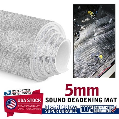 Durable Single Side Aluminum Sound Deadener 80''×40'' Foil Barrier Heat Insulation