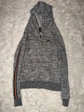 Victoria's Secret PINK Gray Full Zip Hoodie Logo Women S Long Sleeve