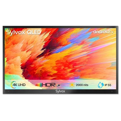 Sylvox 65'' QLED Smart Outdoor TV Android IP55 weatherproof APP 4K For Full Sun