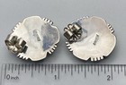 Large Handcrafted Navajo Sterling and Wild Horse Magnesite Stud Earrings — photo 4