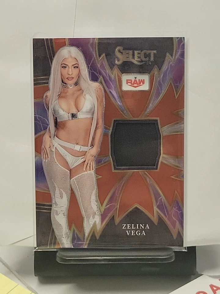 2024 Panini Select WWE #SP-ZVG Zelina Vega № 8 Sparks Relics Red Prizm #48/99 - Image 2 of 4