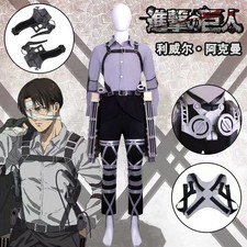 Anime Attack On Titan Final Season Levi Ackerman Character Cosplay Outfit Set