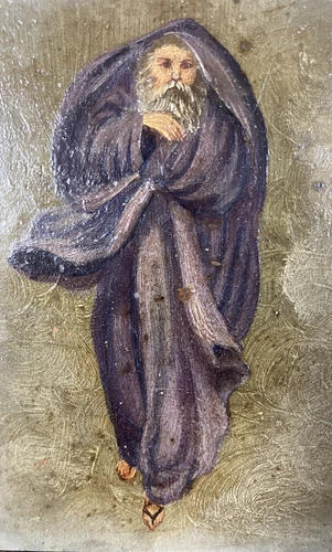 Ancienne huile sur cuivre représentant l'hiver Ecole Italienne XVII - XVIIIe - Imagen 3 de 5