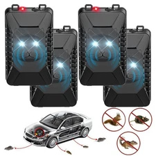 4 Pack Ultrasonic Rodent Repellent for Car Engines Under Hood Animal Repeller