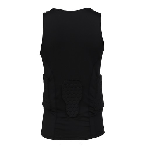 Gilet De Protection Rembourré Jufjsfy - Chemise Compression Avec 3 Tampons Pour Foot, Basket, Taille L