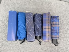 3 Small Umbrellas, Fits In Pocketbook, Backpack And Glove Book, Blue, New