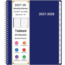 2027-2028 Monthly Planner, 2 Year Calendar Planner, Jan 2027 - Dec 2028, 8.5 ...