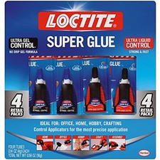 Loctite 2002988 Super Glue Control Gel and Ultra Liquid 4 g Bottles Pack of 4 