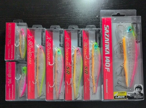 Megabass X-80 Magnum SR SP-C 7pcs Set Sunset Bone Sunrise Bone Sazanka Kirinji