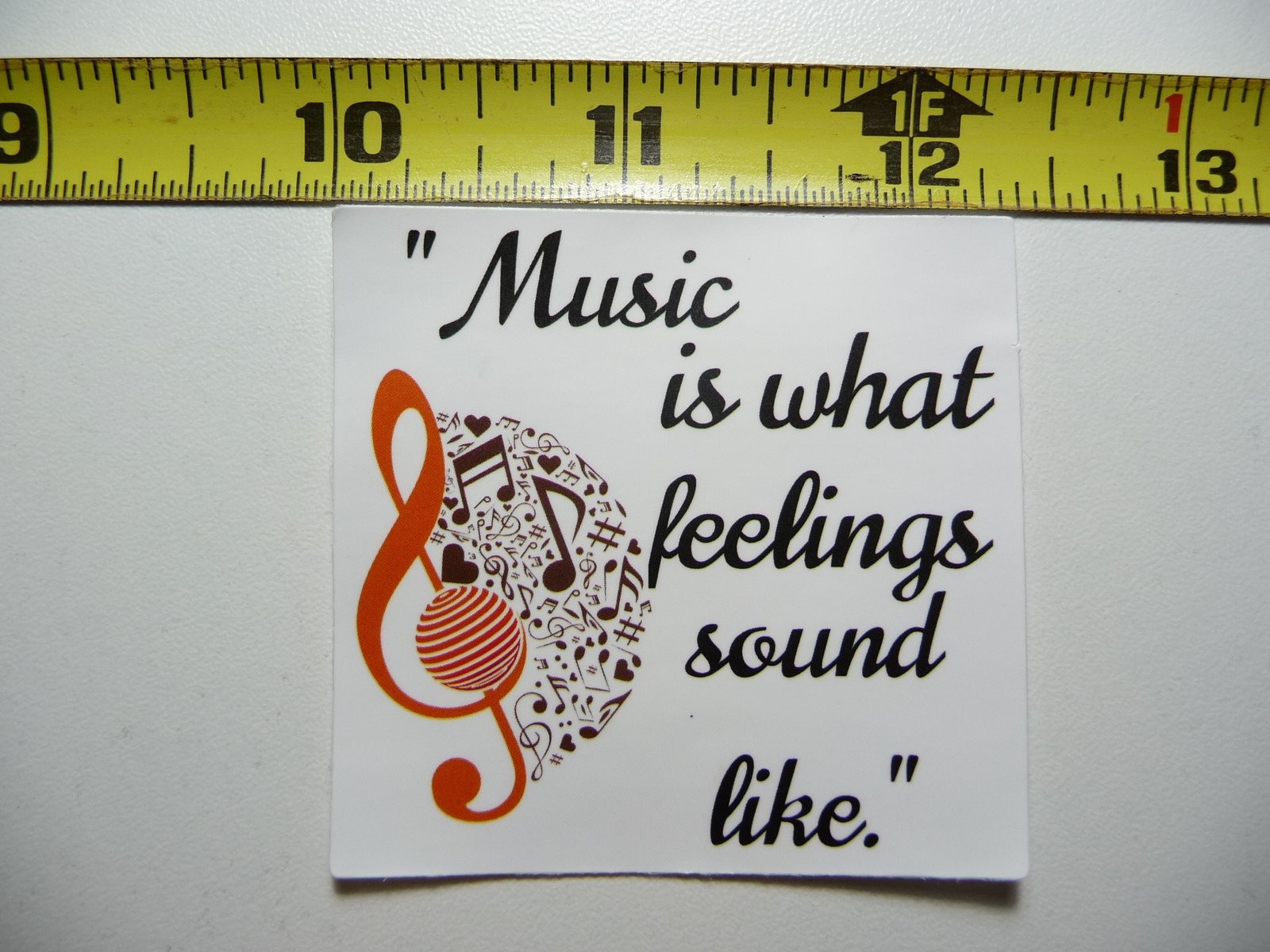 Music Feelings Sound Like Notes Sticker Decal for Musicians Bands Songs