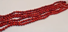 Red Coral ~9mm Nugget Beads  (16" strand)
