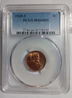 1945 S Whear Penny Pcgs MS 66 RED