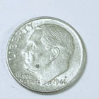 1946 ROOSEVELT DIME - 90% SILVER - CIRCULATED COIN #5190