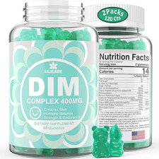 DIM Supplement Women 400mg, Estrogen Supplement for Women, Sugar Free DIM Gummie