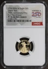 1776-2026-W (PF70 Ultra Cameo) 1/10th oz Proof American Gold Eagle $5 NGC