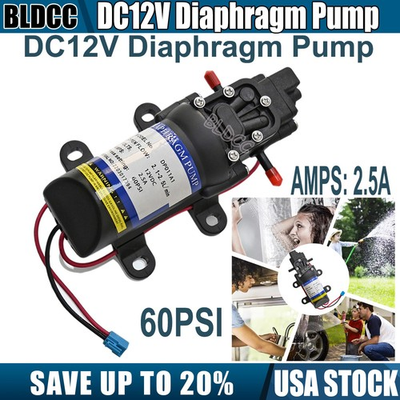 #ad High Pressure 60PSI 12V DC Mini Diaphragm Sprayer Pump For RV Camper Marine Boat $19.99