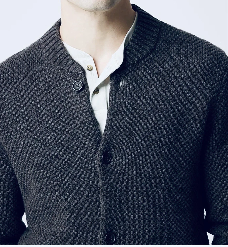 J. Crew Men’s Supersoft Lambswool-blend Bomber Sweater-jacket Size Small - Image 4 of 4