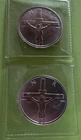 (2) 1/2 oz Silver 2014 Crucifixion BU Round - 1/2 Oz Silver Shekels - SBSS