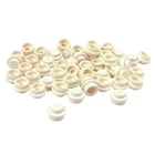 35 NEW LEGO Plate Round 1 x 1 Straight Side White