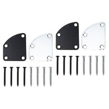 4 Sets  Guitar Neck Plates Neck Plate with Screws Guitar Reinforcement Boards