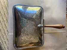 silverplate silent butler with wood handle